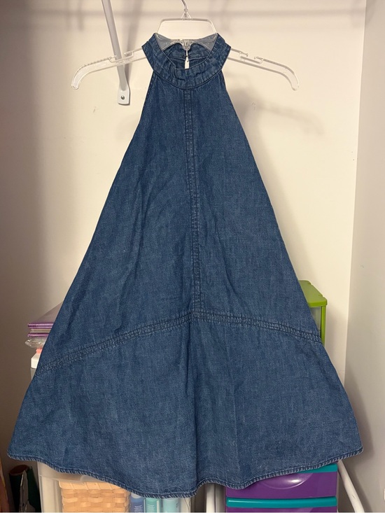 Free People Dresses & Skirts - Free People Denim high neck & backless mini dress